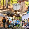 Camping Kettle with Double Handle Stainless Steel Short Nozzle Design Portable Camp Tea Coffee Pot for Travel Outdoor Activity