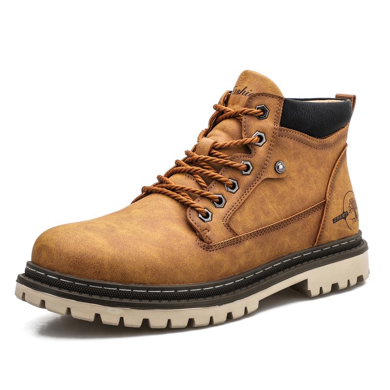 Men's Trendy Mid-Cut Autumn Work Boots - British Style Martin Boots