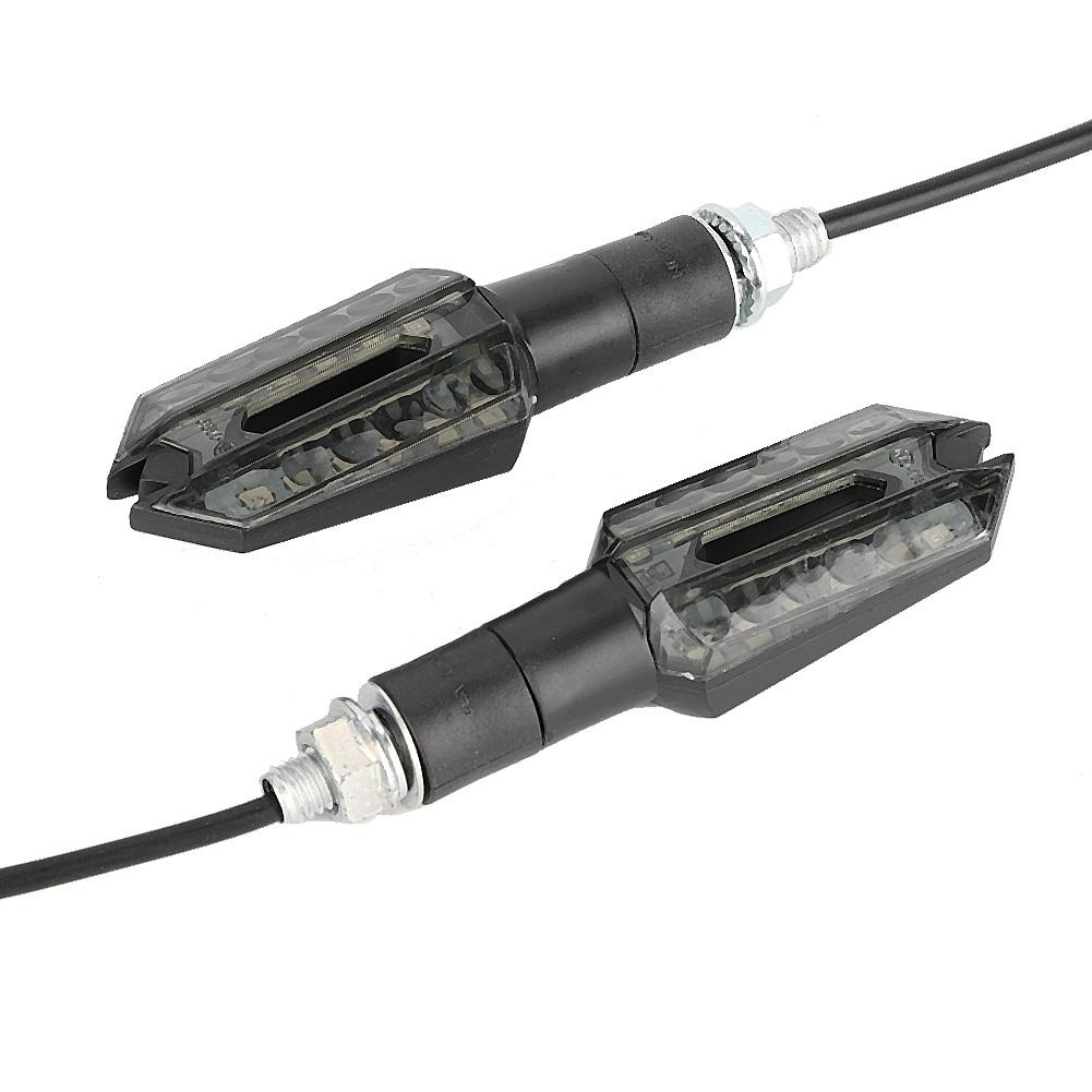 1 Pair Universal LED 12V Motorcycle Turn Signal Lamps Yellow Light Modified Accessories