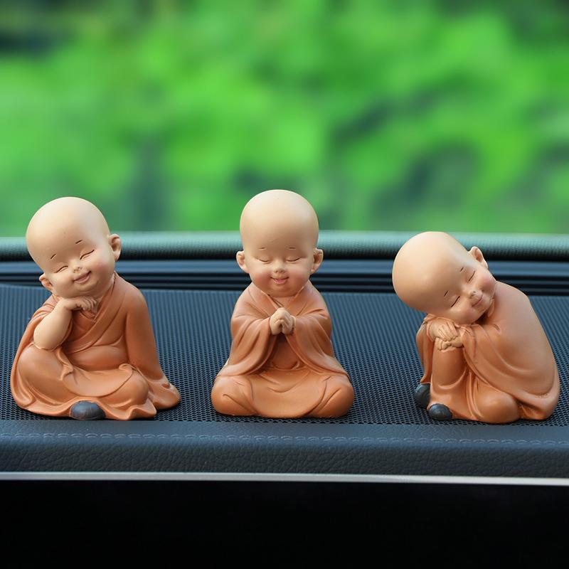 The  Ping An Little Monk Peaceful Little Monk Car Interior Decoration Buddha Zen Monastery Car Accories Str Relief M Driver S