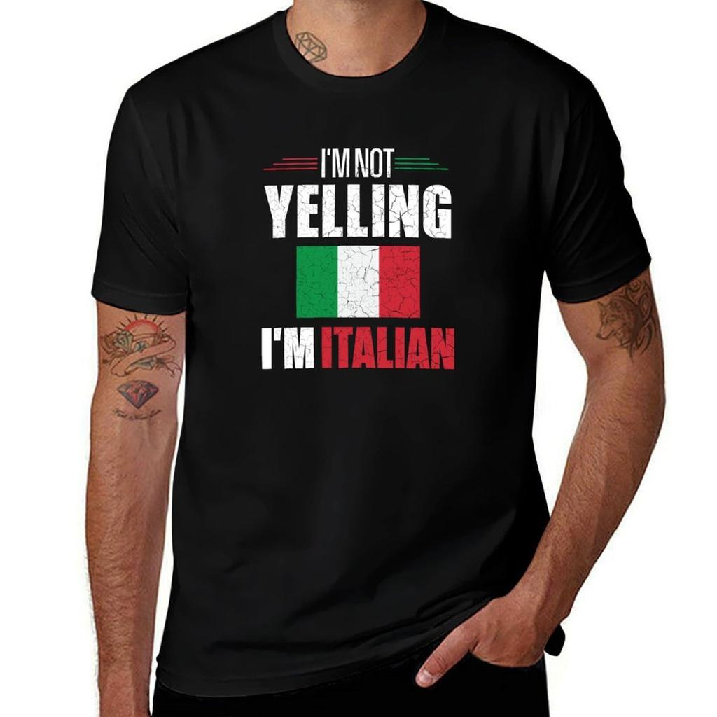 Im Not Yelling Im Italian TShirt Sporty Breathable Short Sleeve TShirt