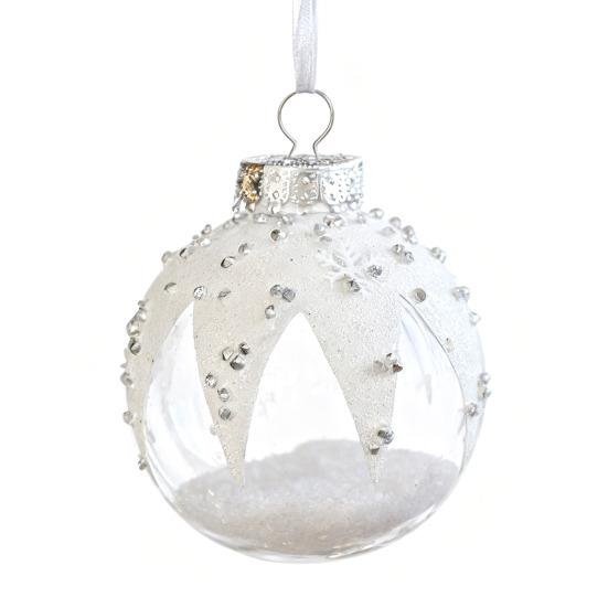 Christmas Ball Ornament Faux Pearls Tree Decoration Festive Hanging Baubles with Rope Home Store Decor