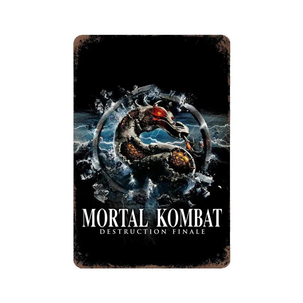 Mortal Kombat Iconic HD Plakat Plakat Vintage Tin Sign Metal Sign Dekoracyjna tabliczka do Pub Bar Man Cave Club Dekoracja ścienna