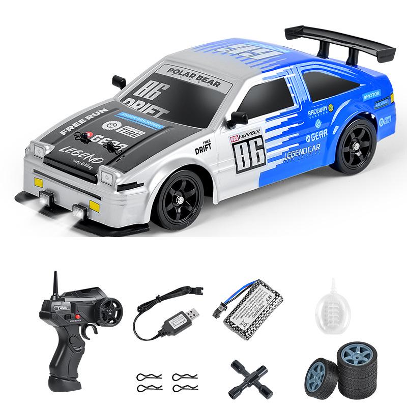 

2.4G Высокоскоростная дрифт-радиоуправляемая машина AE86: Перезаряжаемая электрическая полноприводная игрушка для мальчиков и детей