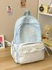 Schoolbag milk fufu plaid lace sweet girl wind backpack high value student party holiday travel cute backpack