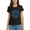 Women TShirt Vegvisir Icelandic Futhark Runes Compass Norse Mythology Viking Protection Symbol Short Sleeve Tees T Shirt Clothe