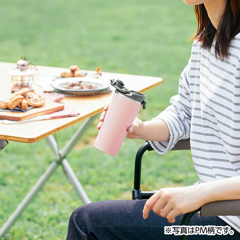 ZOJIRUSHI Water Bottle Tumbler with Lid Carry Tumbler Portable Seamless Flip Type 300ml Cinnamon Beige Lid and Gasket Integrated Easy To Clean Only 2