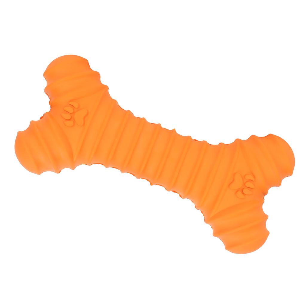 Dog Chew Toy Puppy Teething Bone Latex Teether Squeaky Comfortable Chewing for Pet Chewer