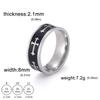 Stainless Steel Ring for Men Women 8MM Wide Geometric Casual Finger Rings Jewelry Wedding Gift for Lover