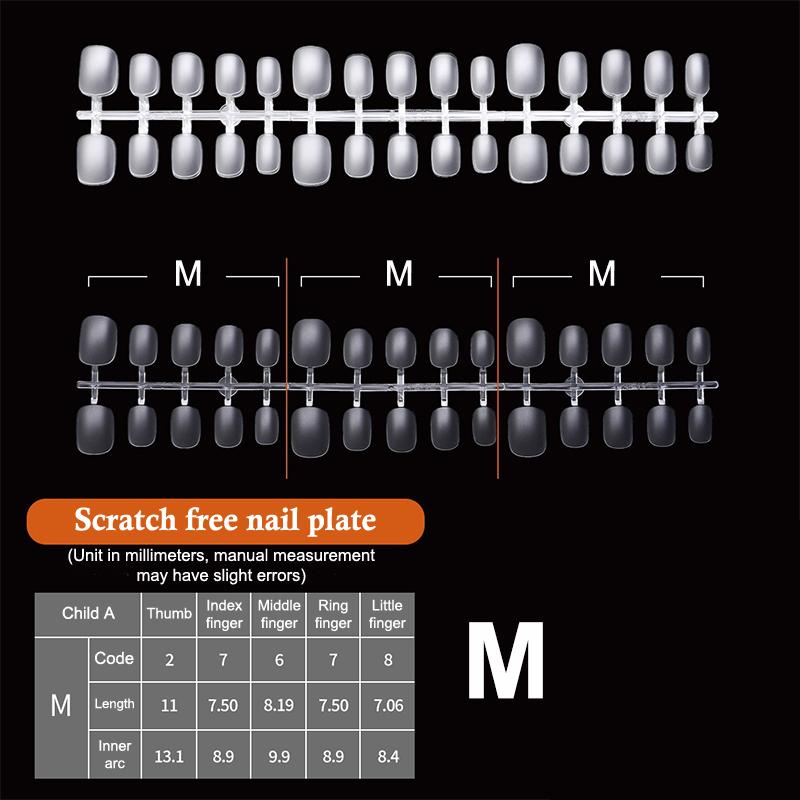 100pcs Press On Nail Tips Full Cover Ultra-Thin False Nails Patches Gel Nails Extension System Clear Fake Nails Art Accessories