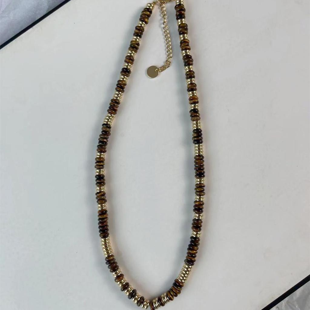 Colorful Semi-Precious Stone Beaded Necklace - Handmade Vintage Clavicle Chain with Optional Multi-Color Design