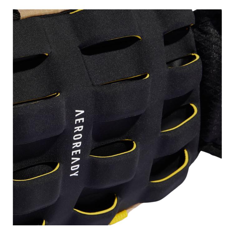 adidas Recycled Polyamide Fanny Pack Unisex Gray Brown & Yellow Adidas HY4340