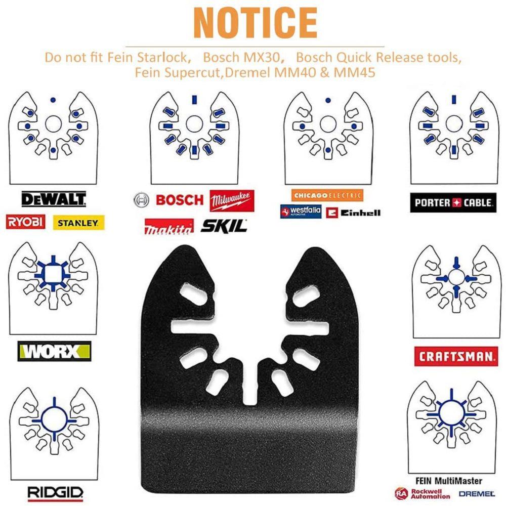 31-Piece Oscillating Saw Blade Kit for Wood, Plastic, and Putty Cutting