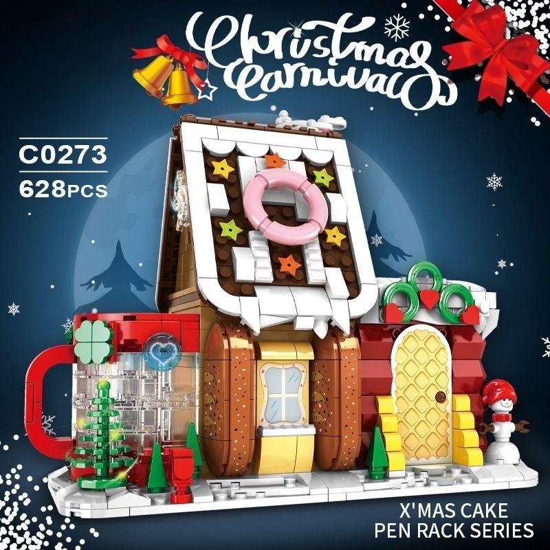 Small Granular Building Blocks Puzzle Toys, Assembling Building Models, Christmas Decorations Puzzle Kit, Christmas Gifts