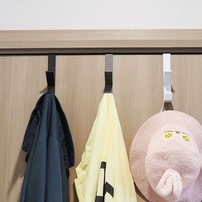 Stainless Steel Door Back Hook Multi-purpose Clothes Hanger New Door Back Storage Rack