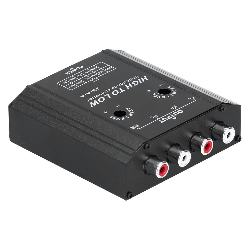 WLGOLD Audio Converter, 12V4 Channel Audio Impedance Converter High To Low Line Car Stereo Radio Speaker Frequency Filter