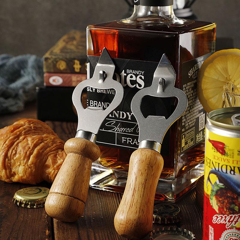 Oak Wooden Handle Beer Bottle Opener