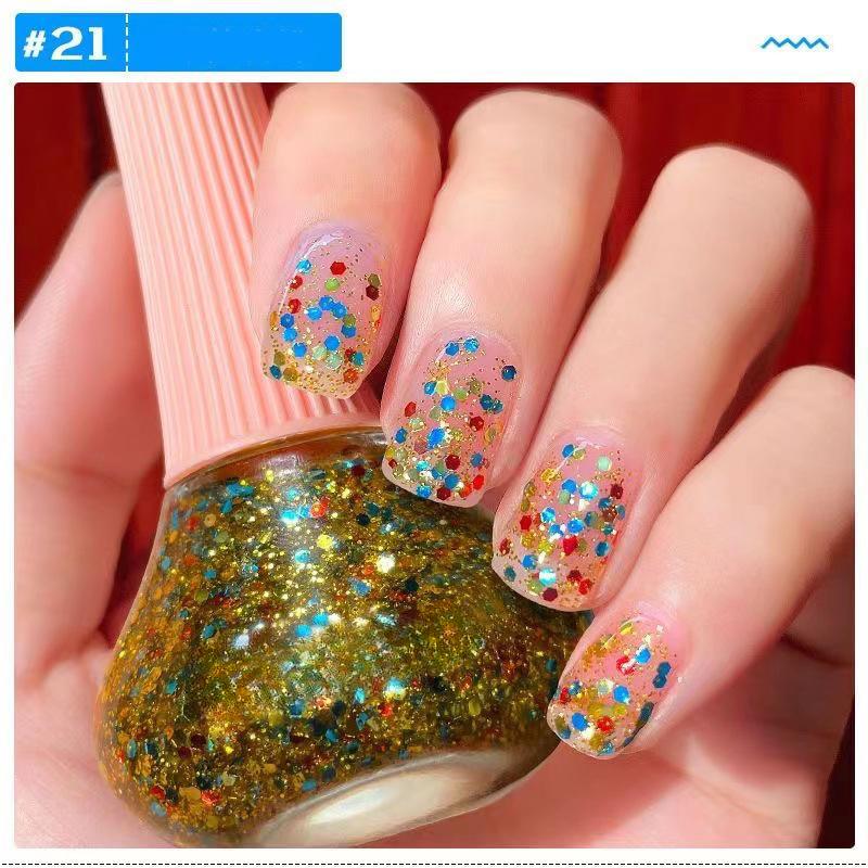 Nail Art Populaarne piimvalge küünelakk Kiiresti kuivav kauakestev lakk matt pärlmutterlaser-särav küünelakk Mark