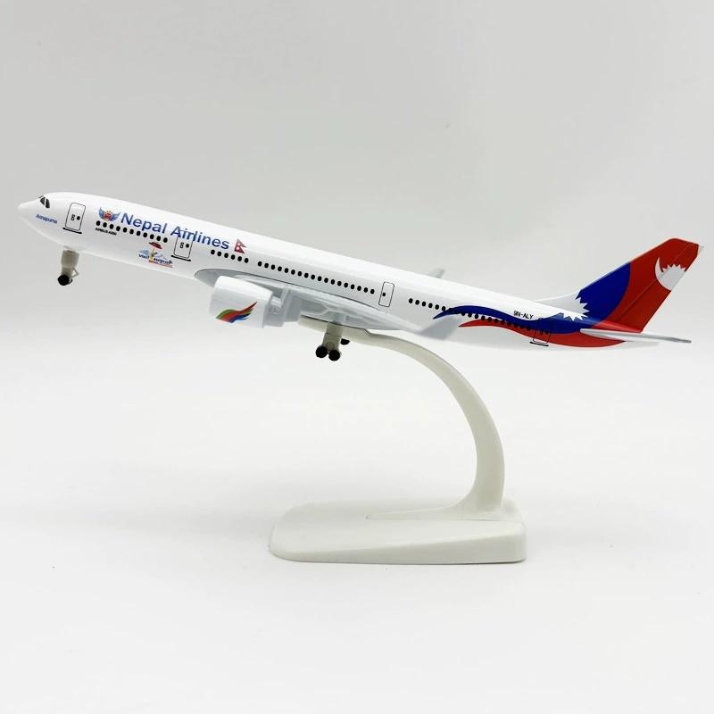 20cm A330 AIR Nepal Airlines Metal Airplane Alloy Diecast Model Plane 1/400 Scale Aviation Aircraft With Landing Gear Collection