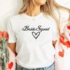 Bridal Shower Shirt for Women, Team Bride Squad Bachelorette Party Tops, Bridesmaid T-shirt, Wedding Fashion Clothes for Girls
