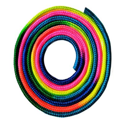 Gymnastik-Kunstseil, Seilspringen, Übung, Fitness, Regenbogenfarben, Sporttrainingsseil, Rhythmische Gymnastik, Wettkampf