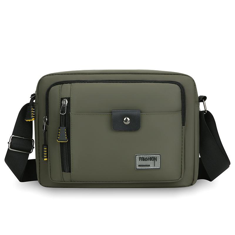 Crossbody Bag Men's Multi-Layer Zipper Coin Purse Outdoor Commuter Business Travel Shoulder Bag
