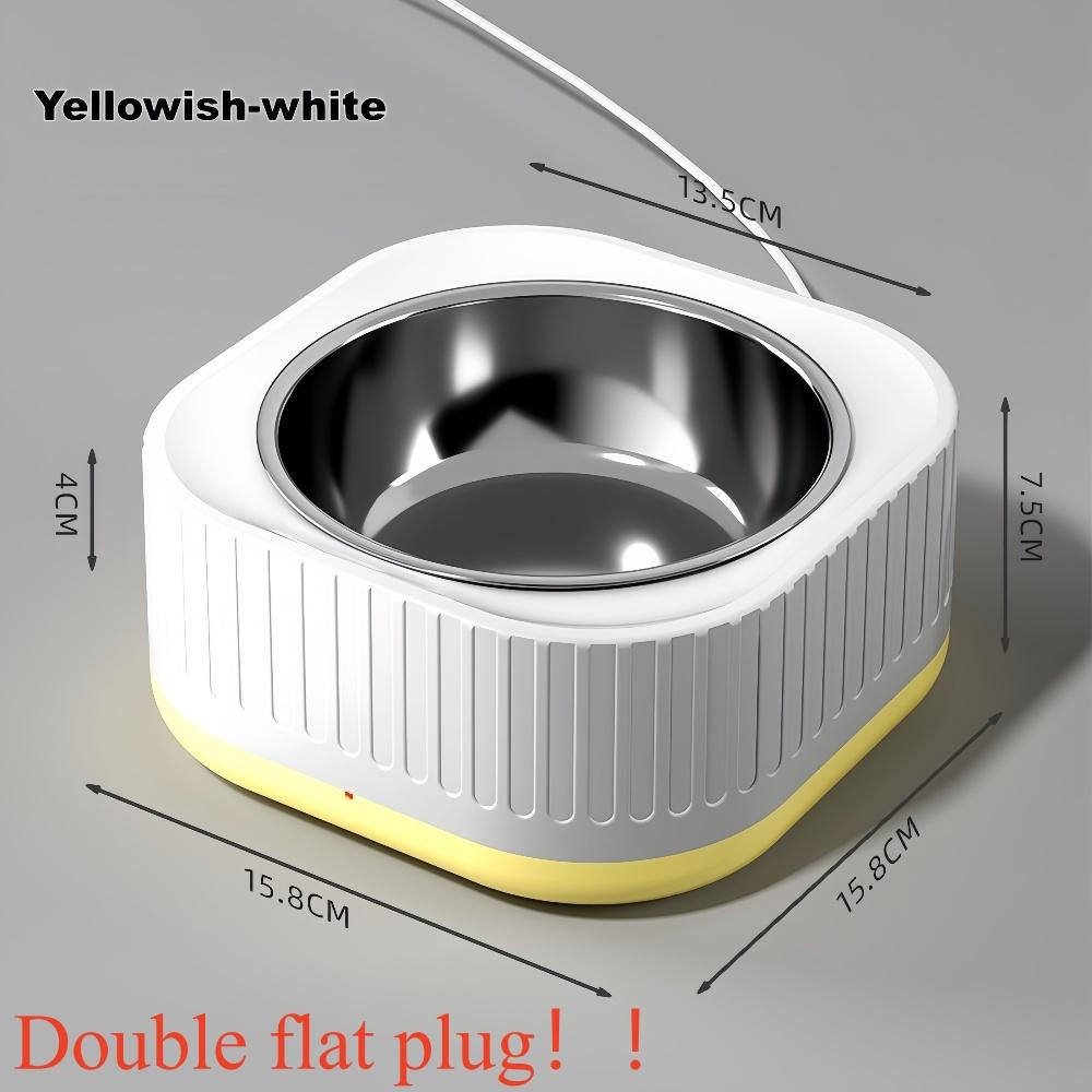 Pet Heating Bowl for Water/Food Cat Bowl Heating Noiseles Keep Warming Dog Water Bowls Winter Constant-temperature Pet Supplies