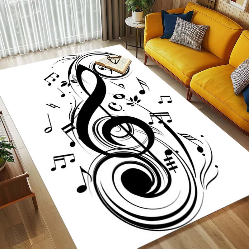 Music Notes Living Room Nonslip Area Rug Soft Carpet For Bedroom Game Playroom Sofa Office Home Decor Doormat Christmas Gift C9301769