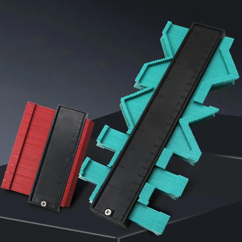 Contour Gauge Duplicator Ceramic Tile Carpet Cutting Template Profile Measuring Angle Ruler Shape Plastic Copy Woodworking Tools