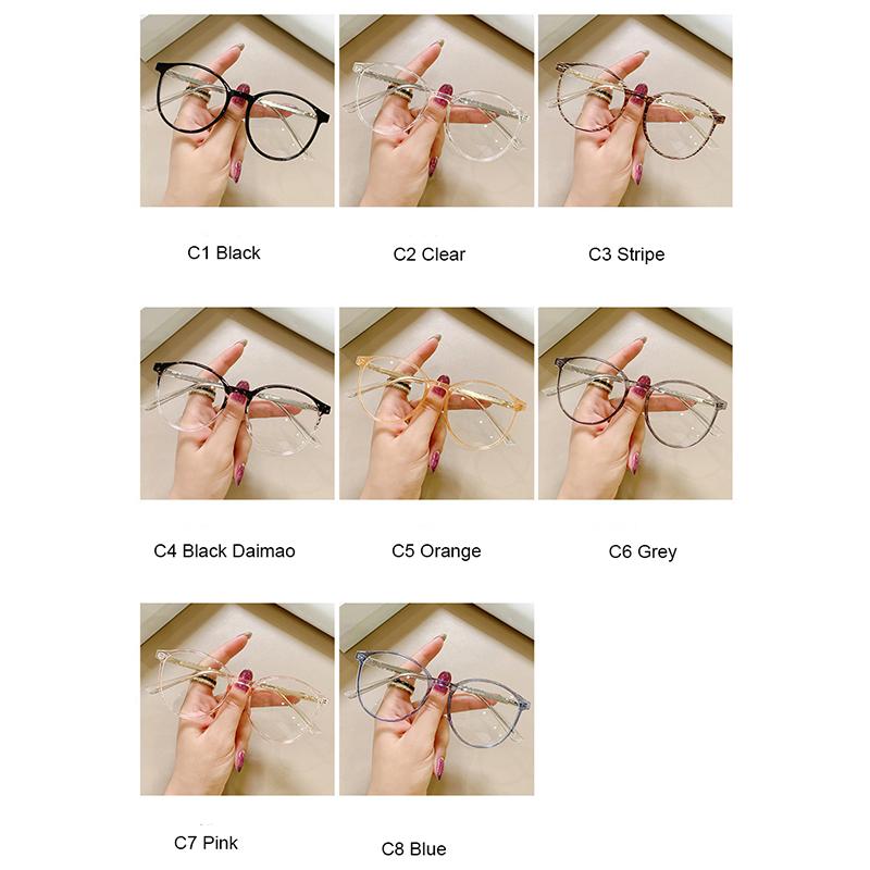 Clear Blue Light Glasses Female Hyperopia Prescription Computer Glasses Women Luxury Brand  Round Fashion Eyeglass Readers