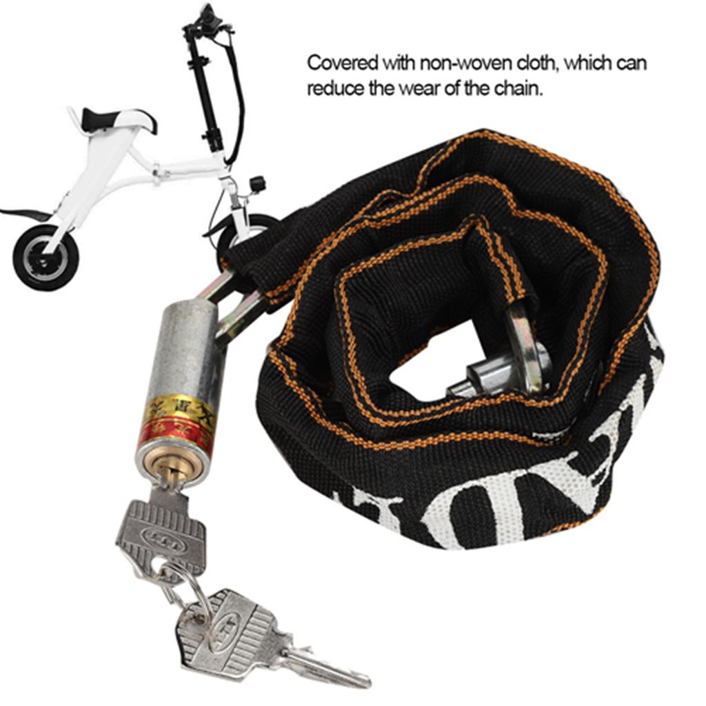 Bike Lock Anti Theft Motorcycle Mobility Scooter Chain Lock 80cm/31.5in Security Motorcycle Lock with 2 Keys