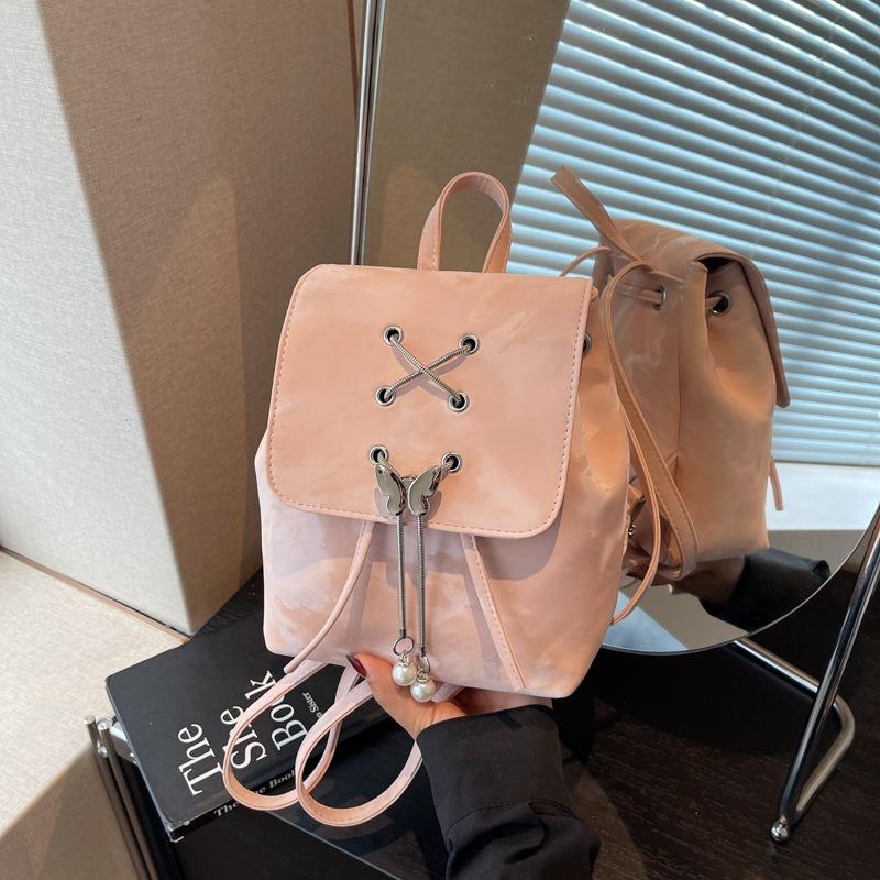 Casual backpack women's new versatile student schoolbag bow lightweight travel backpack shoulder bag