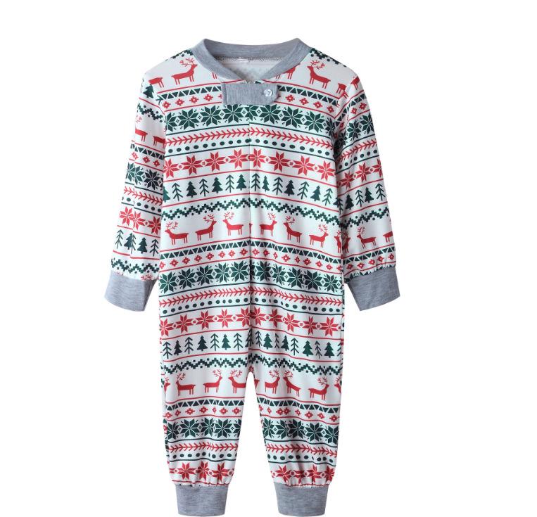 2025 Family New Year's & Christmas Elk Print Matching Pajamas Set