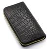 [Revetta] Crocodile Leather Long Wallet, Gold Python Lining, Men's Genuine Leather, Black, Single Piece Leather, Matte Finish [168crw-a]