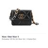 Chanel 19Bag Sheepskin Coin Purse Fanny Pack Women's Black AP2522-B04852-94305