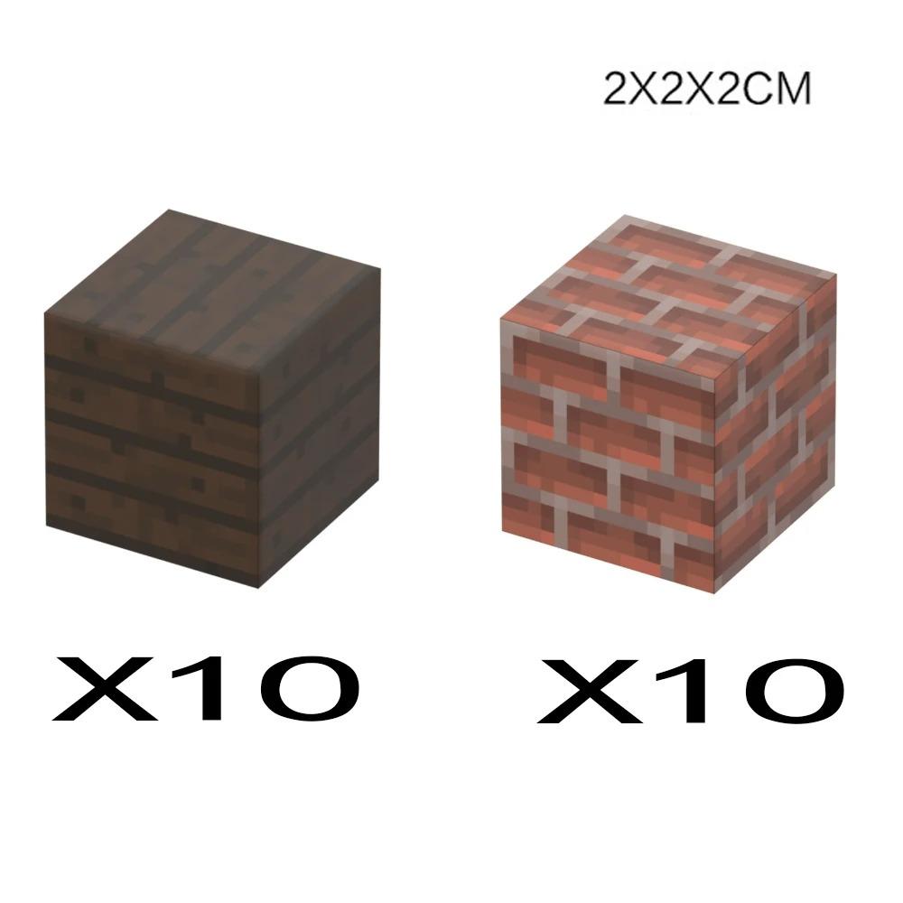 Animal Wheat Block Scene Building Mine World Magnetic Base Plate Magnetic Building Block Toys Children's Toys Gift DIY 2CM X045