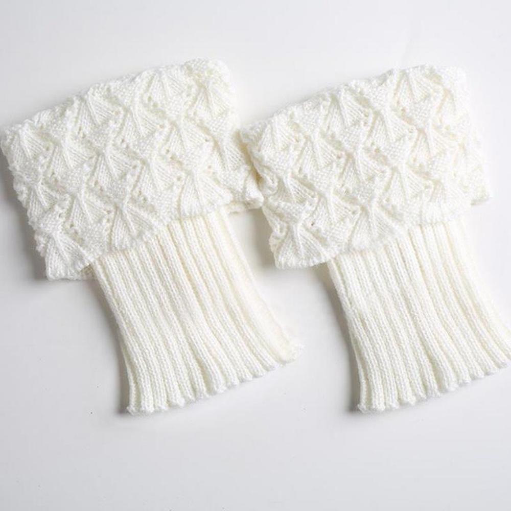 

Женские гетры, носки, манжеты, топперы, зимние вязаные крючком короткие ноги до щиколотки белый