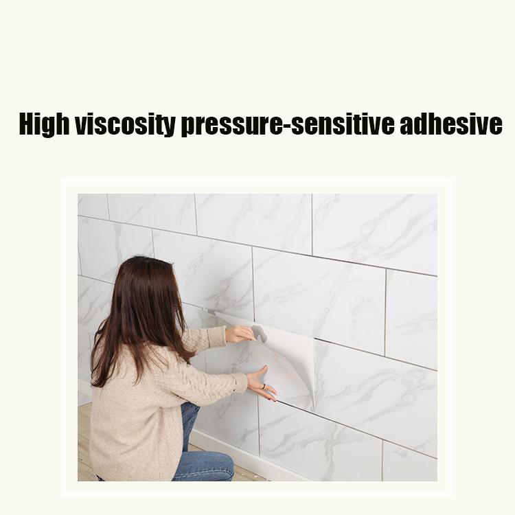 10/20PCS 3D PVC 60*30CM Imitation Marble Self-adhesive Wall Stickers Floor Sticker Waterproof Bathroom Kitchen Home Decor