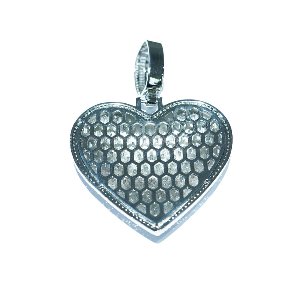 Hip Hop New Product T-Square Love Pendant European and American Street Trend Zircon Pendant Accessories Necklace