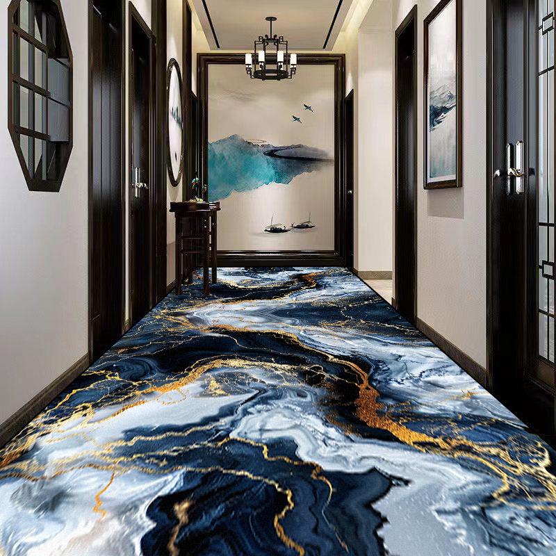 Marble Decoration Long Corridor Carpet Living Room Luxury Runner Rug Hotel Party Aisle Floor Mat Home Room Doorway Hallway Rugs