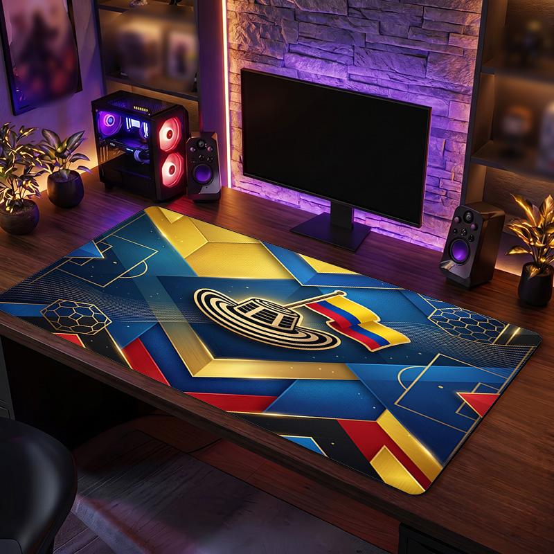Colombia Football Crest Mouse Pad, Extended Non Slip Rubber Desk Mat for Gaming Office Laptop Fan Gift