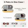 Portable Double Eyeglass Storage Box Hard Shell Dual Sunglasses Cases  for Women Men