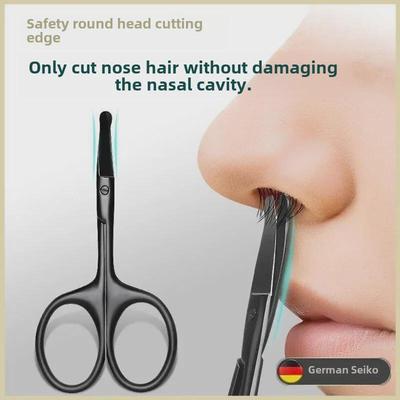Nasenhaarschneider mit rundem Kopf aus Edelstahl – sichere Schere für Männer und Frauen – Beauty-Tool