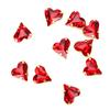 10pcs Red Imitation Crystal Stones Ornament Heart Shaped with Claw DIY Jewelry Clothing Decoration 12 X 13mm