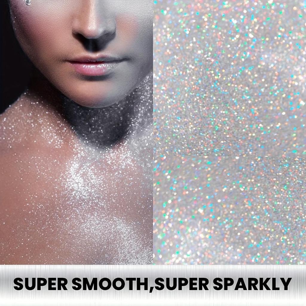 Silver Glitter Stick, Christmas Party& Rave Makeup, Long-Lasting, Easy To Remove, Perfect for Face& Hair& Body-16g