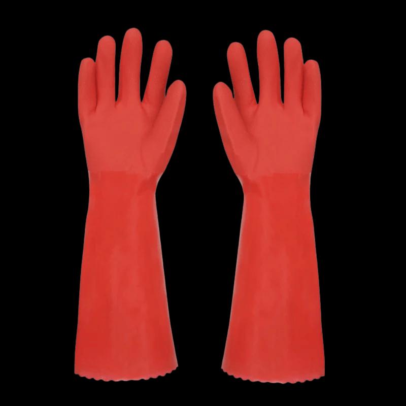 Extended Winter Lined Rubber Cleaning Gloves