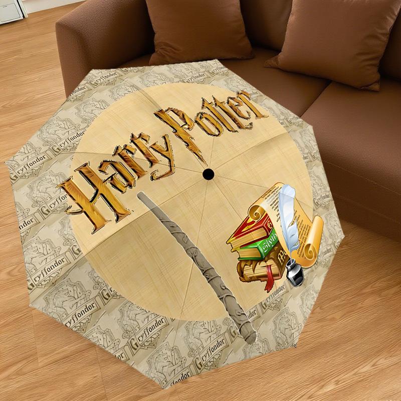 1 ks Mulan Harry Potter Deštník - 8 žeber vyztužený, automatické otevírání, lehký a odolný, roztomilý módní doplněk pro venkovní použití, D2693