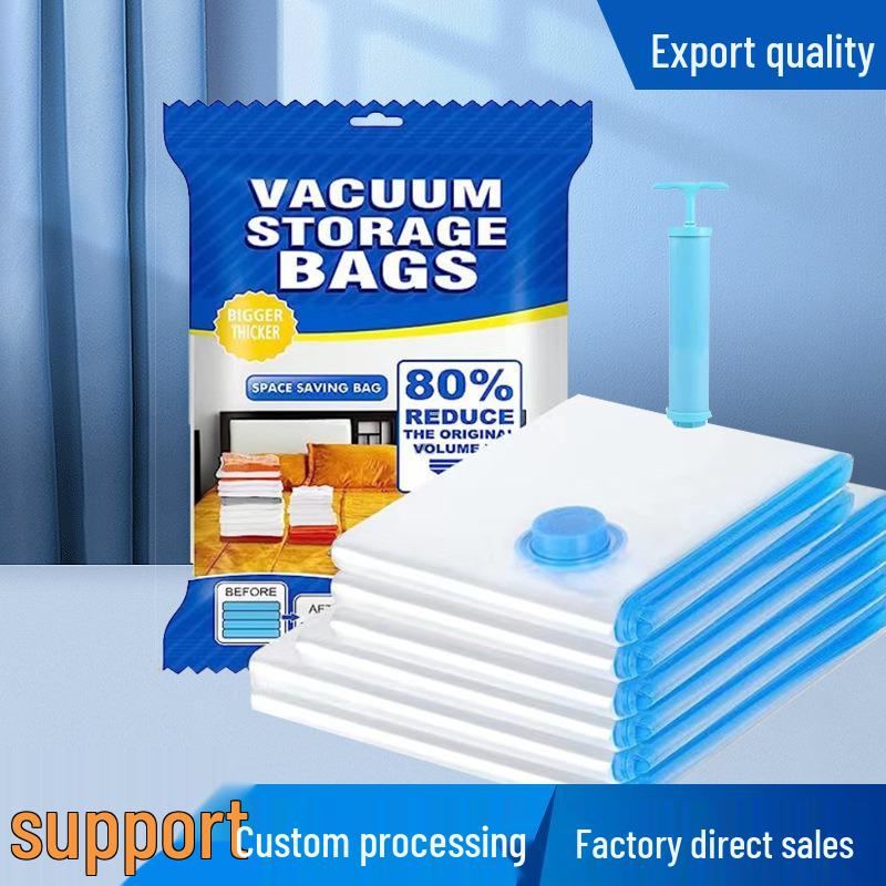Blue Edge Vacuum Compression Storage Bag for Quilts and Clothes