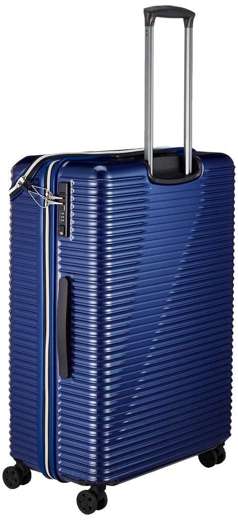 Sifre TRIDENT Hard Zipper Suitcase, Front Opening, Top-Packable, TRI2178-70, 92L, 70cm, 4.6kg, Carbon Navy