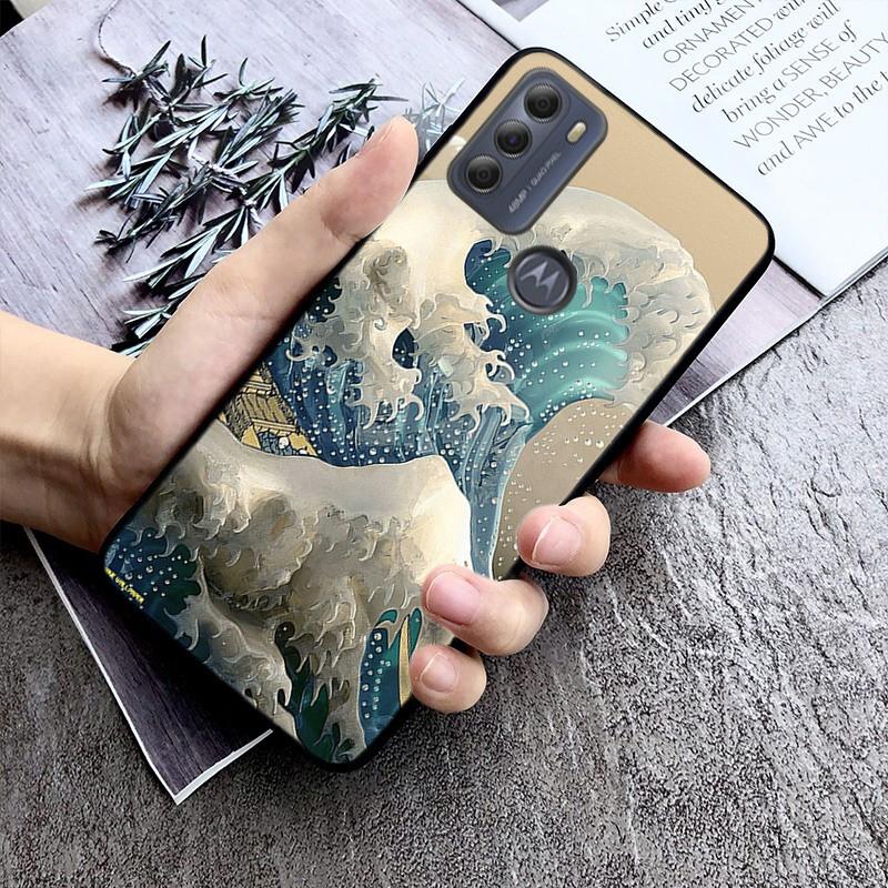 

Fashion Great Blue Wave Ocean Phone Case For Motorola G Stylus 5G G Play G35 G45 G54 G24 G86 G04S E13 E14 E32 E32S G Stylus 5G 2022